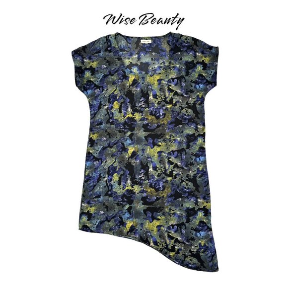 Silence & Noise Urban Outfitters Womens Med Watercolor Floral Asymmetrical Dress - Picture 7 of 10